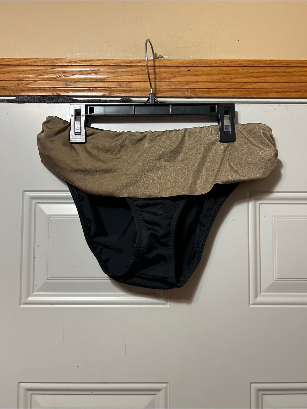 Venus Two-Tone Swim Bottoms in Black and Tan 12